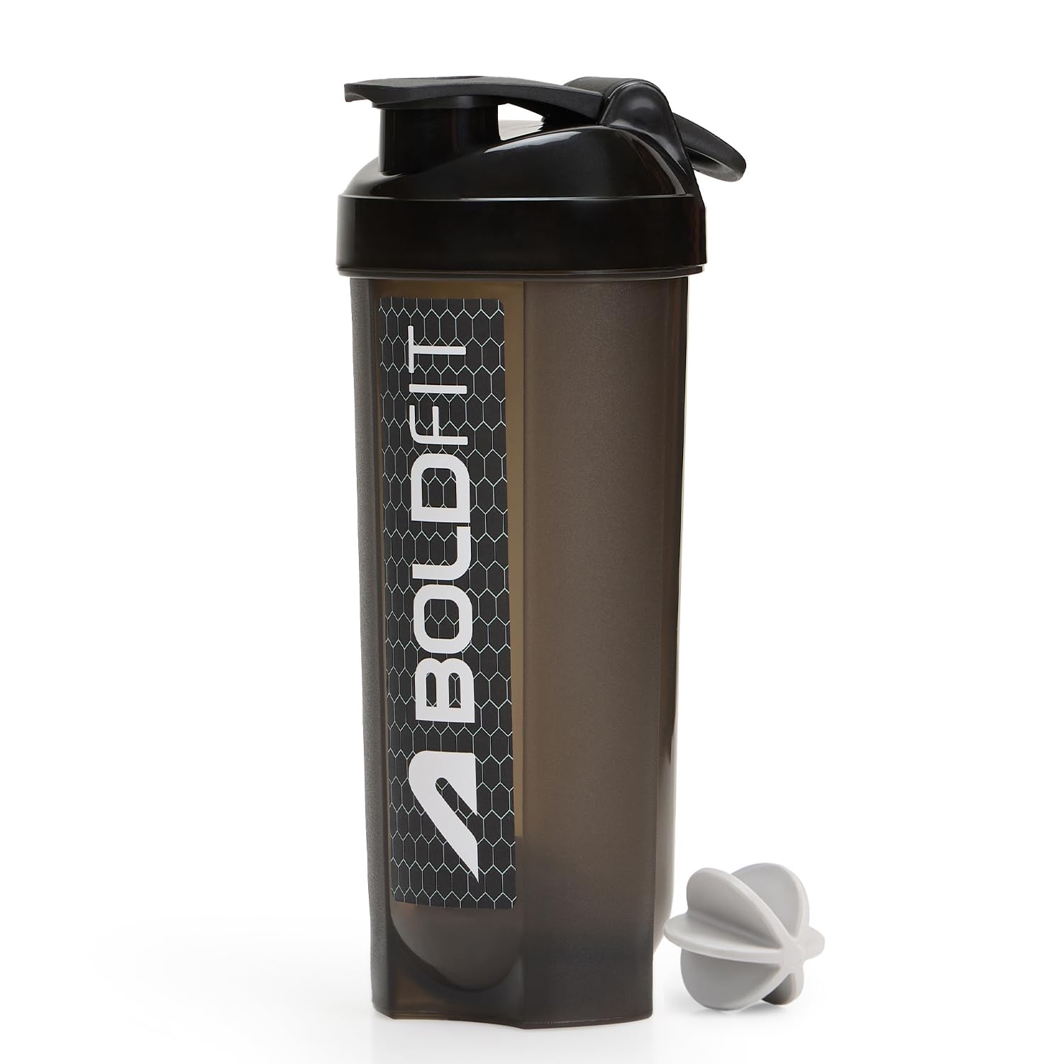 Boldfit Typhoon Shaker Plastic-BPA Free Black 700ml