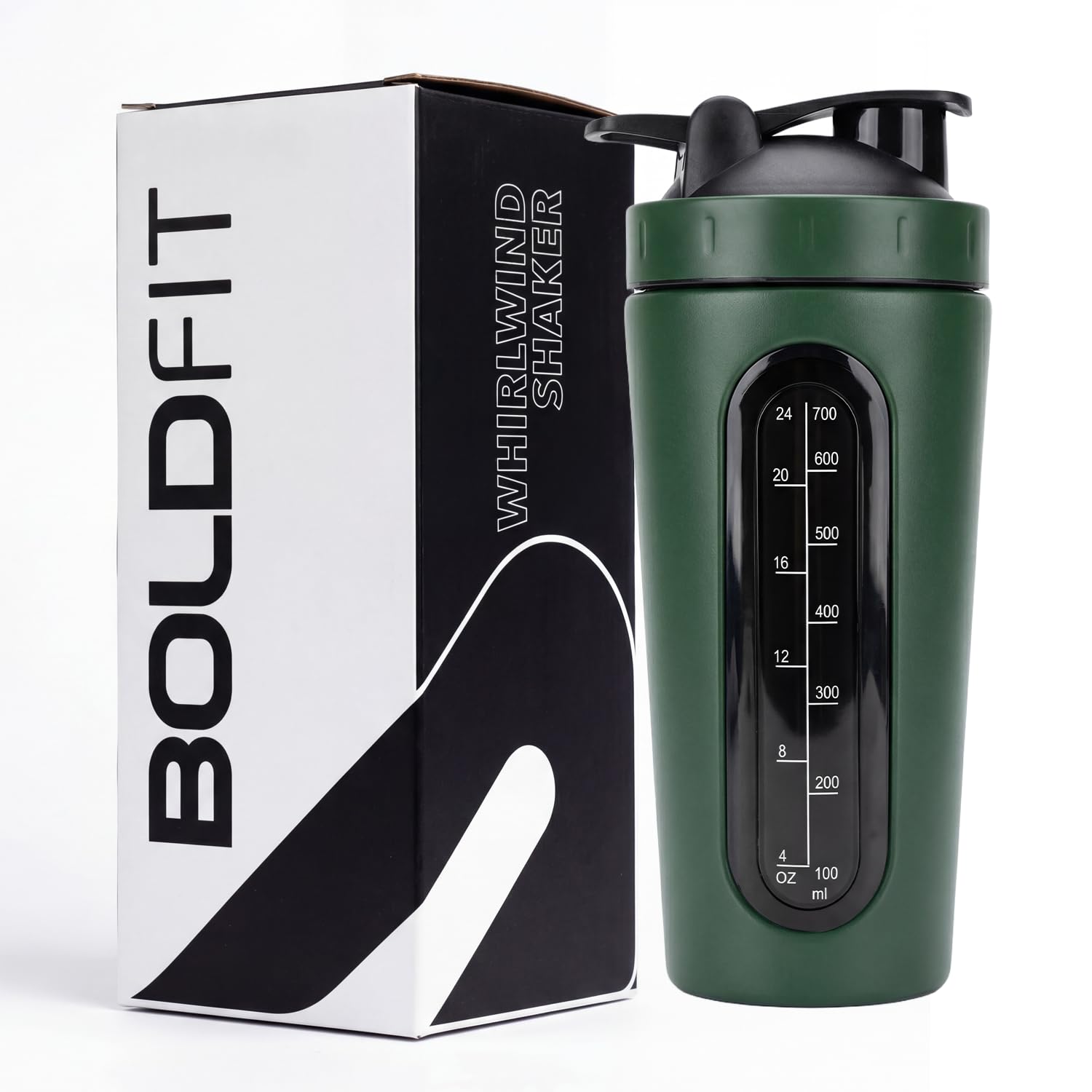 Boldfit Steel Shaker Premium Army Green 750ml
