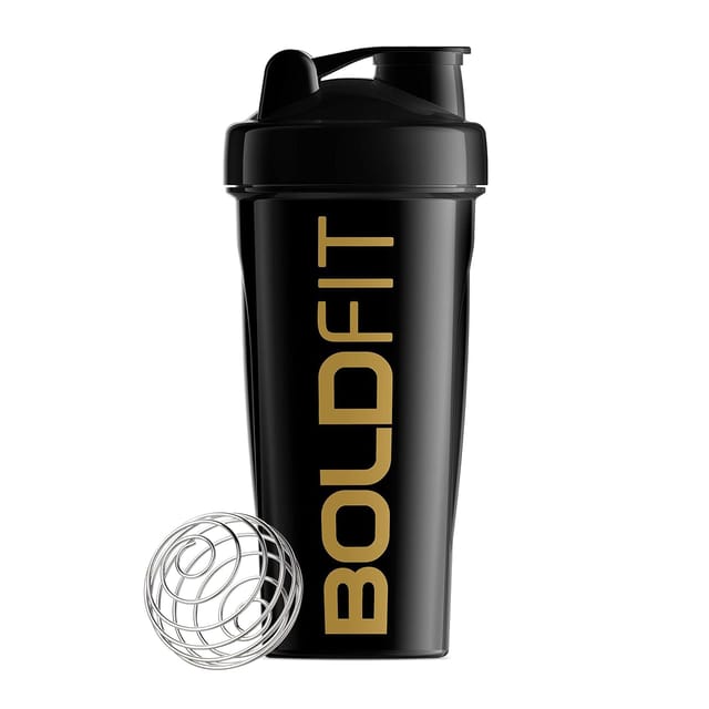 Boldfit Bold Shaker Plastic-BPA Free Black 700ml