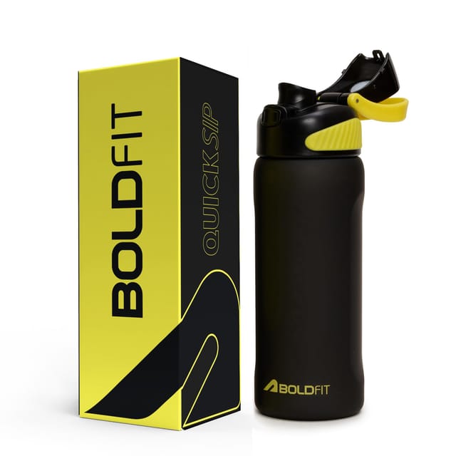 Boldfit QuickSip Bottle - Black 1000ml