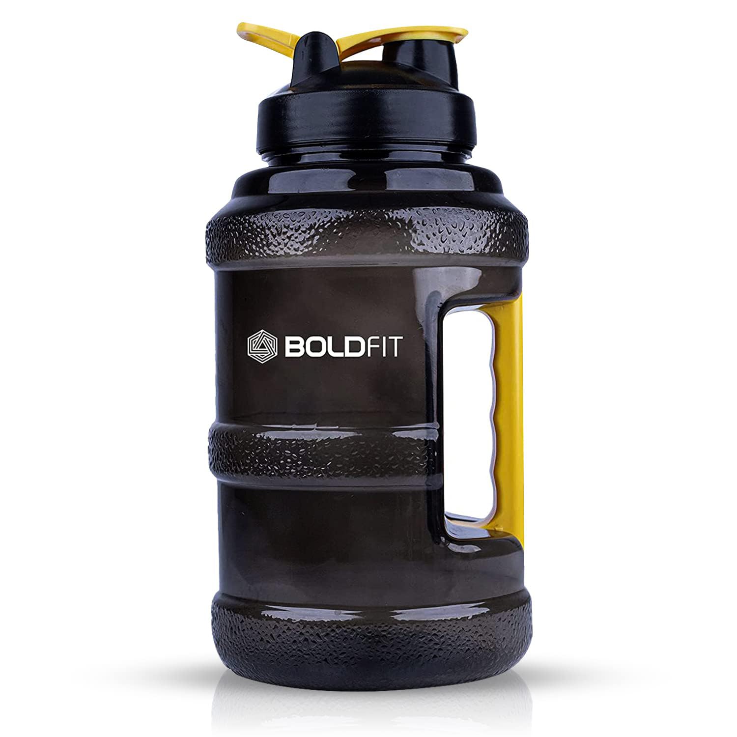 Boldfit TY Gallon Bottle Plastic-BPA Free Black Yellow 2500ml