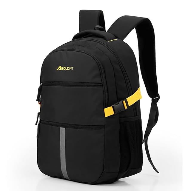 "Boldfit UrbanEdge with Rain cover	_Black - Yellow	"