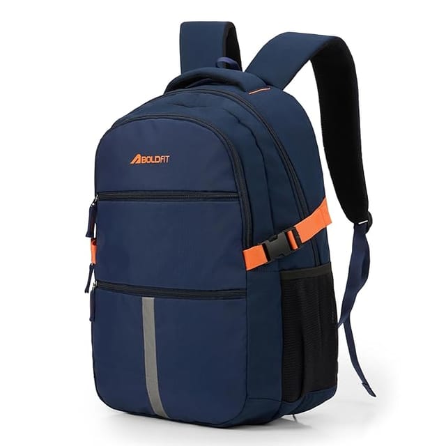 "Boldfit UrbanEdge with Rain cover_Navy - Orange"