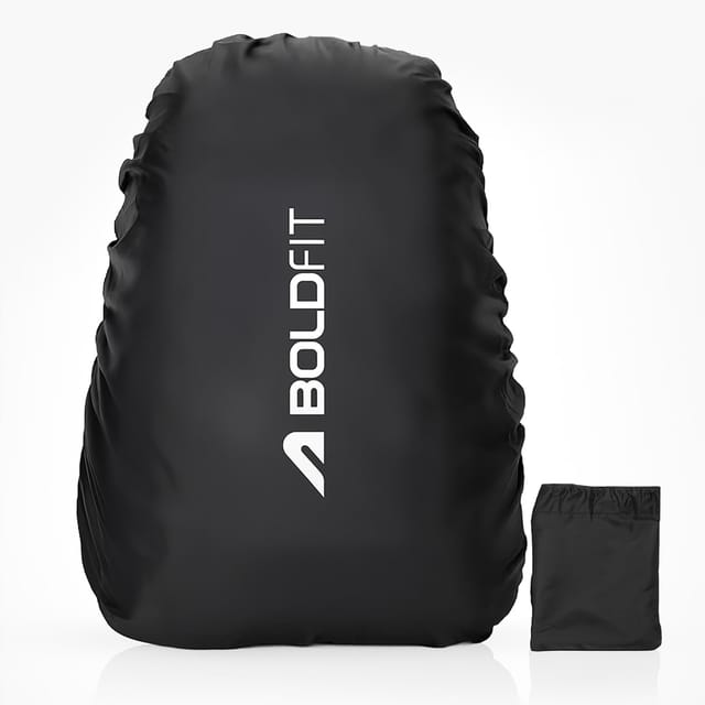 Boldfit Rain Backpack Cover Polyester Black 45 Ltr Pack of 1 Unisex