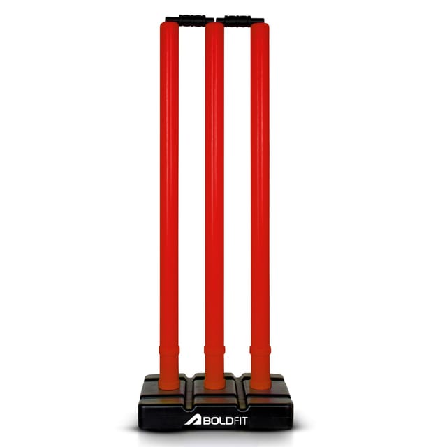 Boldfit Cricket Stumps Plastic Red Unisex
