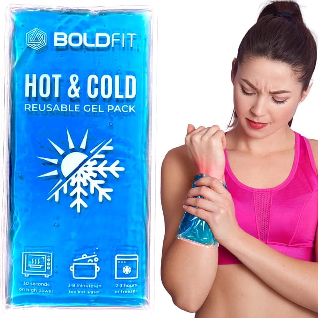 Boldfit Ice Pack Reusable Transparent Cooling Gel Blue Pack of 1 Adult