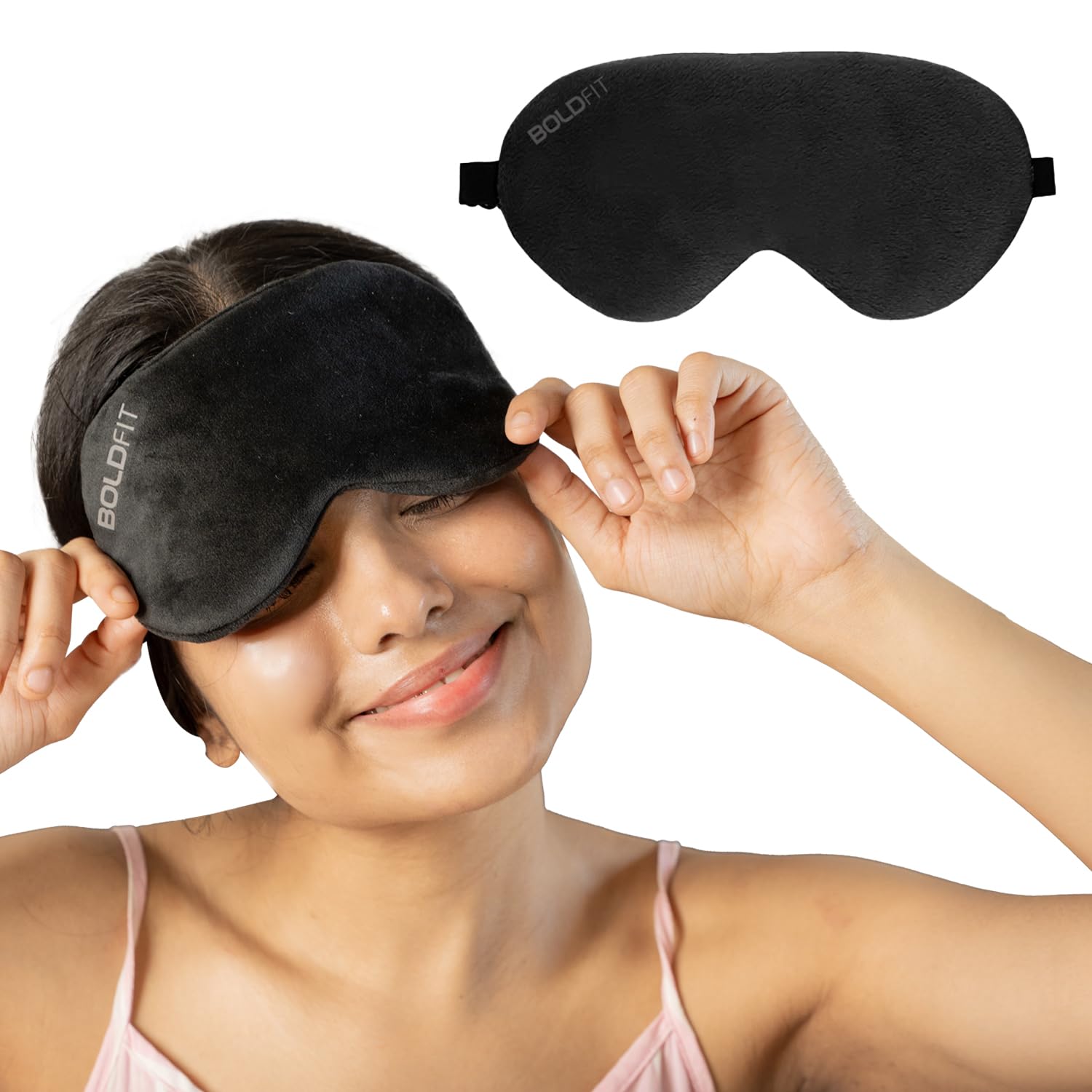 Boldfit Sleeping Mask Super soft Black Pack of 1 Adult
