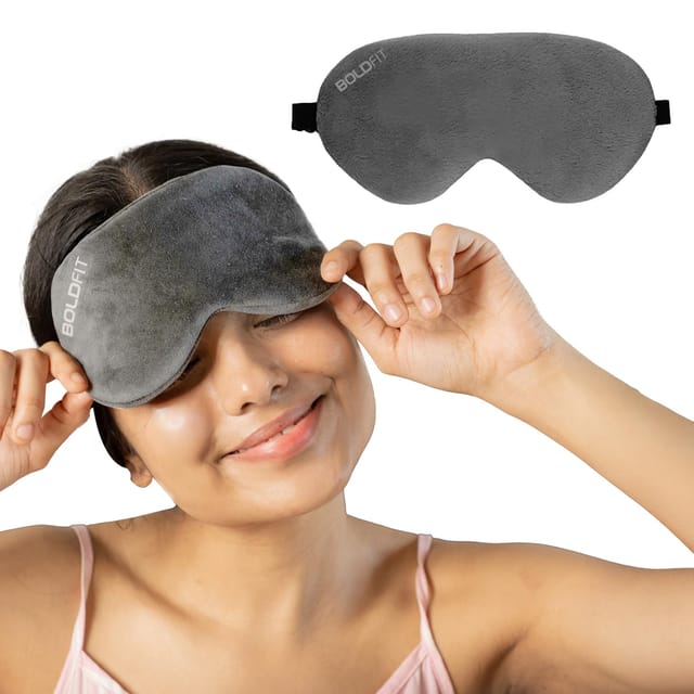 Boldfit Sleeping Mask Super soft Grey Pack of 1 Adult