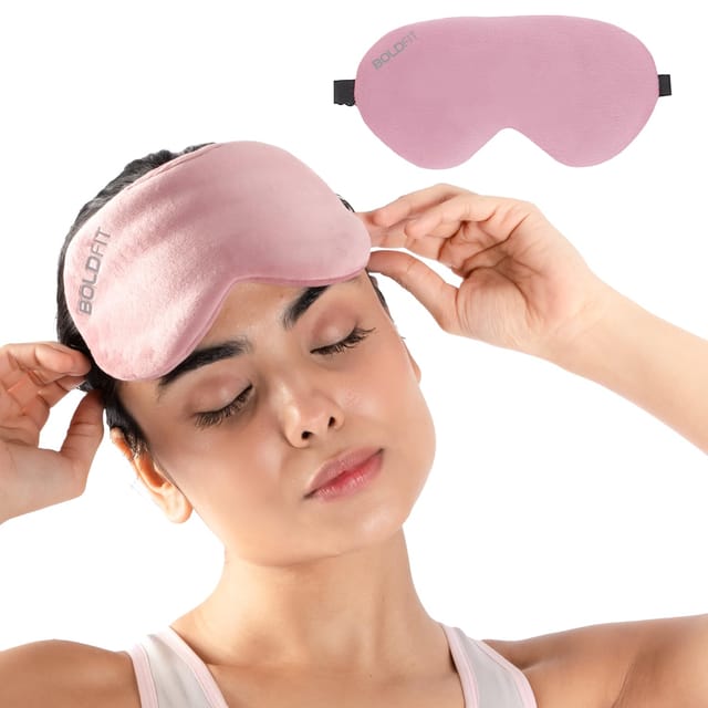 Boldfit Sleeping Mask Super soft Pink Pack of 1 Adult