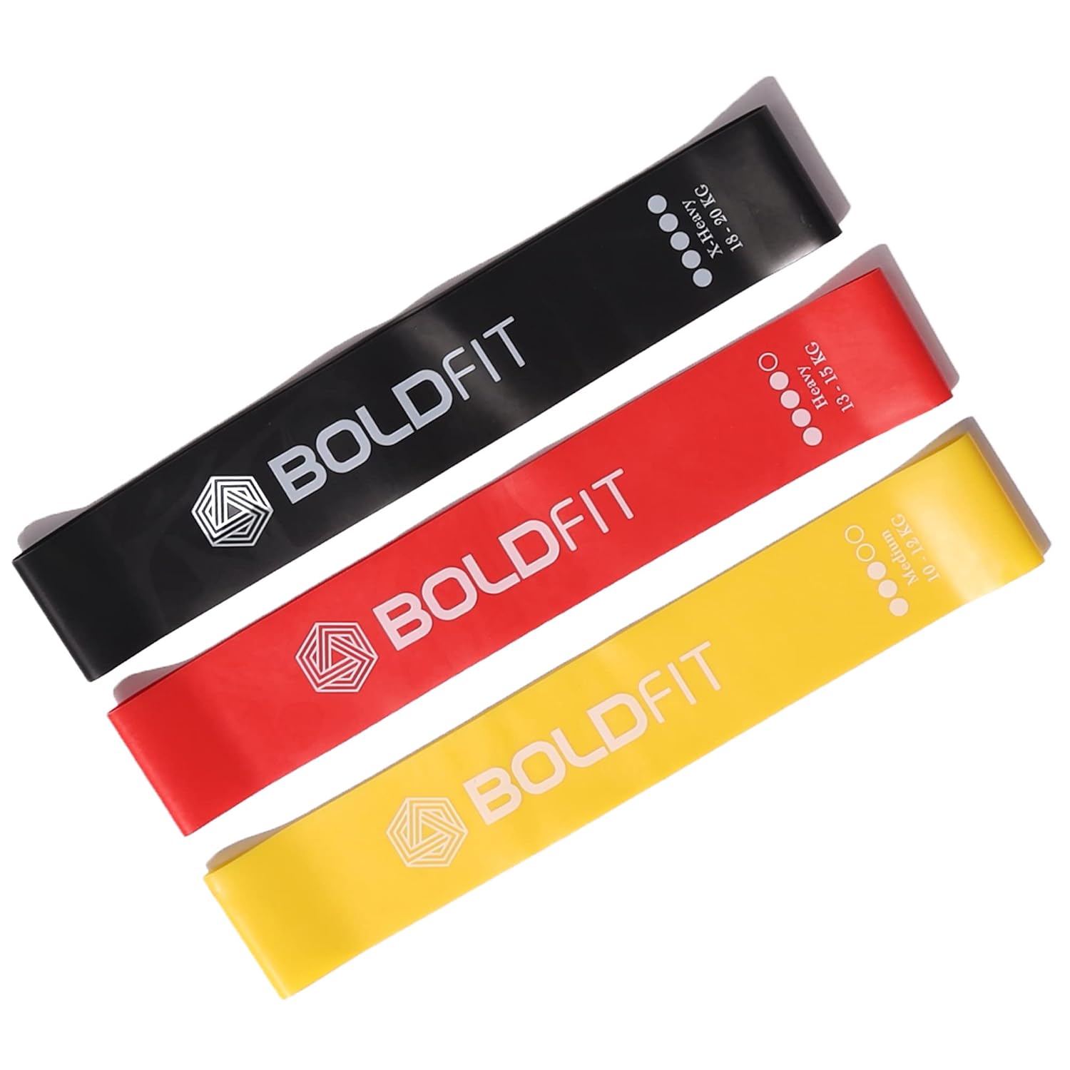 Boldfit Mini loop Natural Rubber Multi Set of 3 Heavy Adult