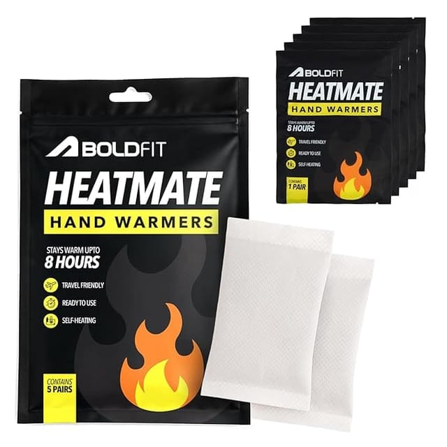 Boldfit Warmers Hand Warmer White 5 Pairs