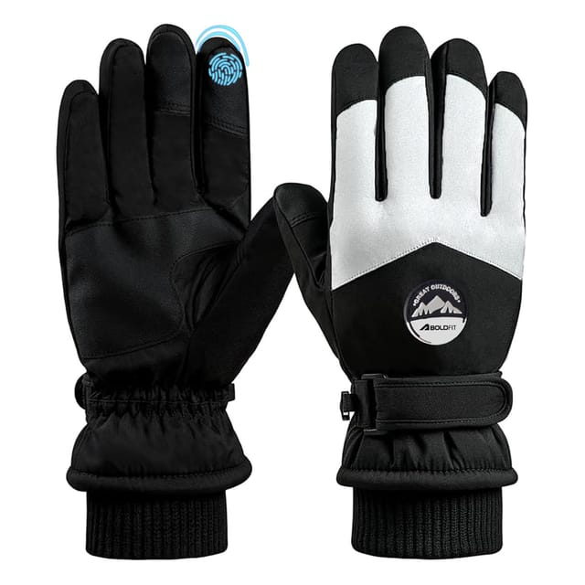 Boldfit Ski Gloves Pro Black S-M